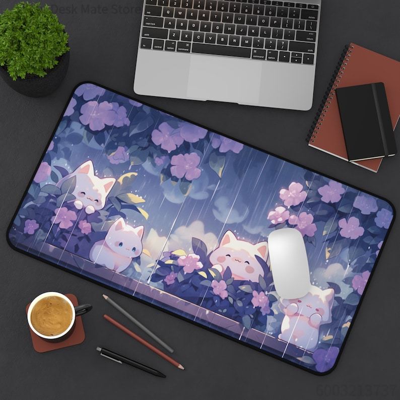Gaming Accessories Officeworks - Kawaii Cats in the Rain Large