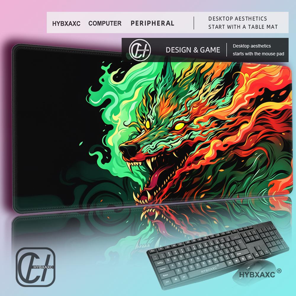 Gaming Accessories Pack - HYBXAXC Large gaming mouse pad black
