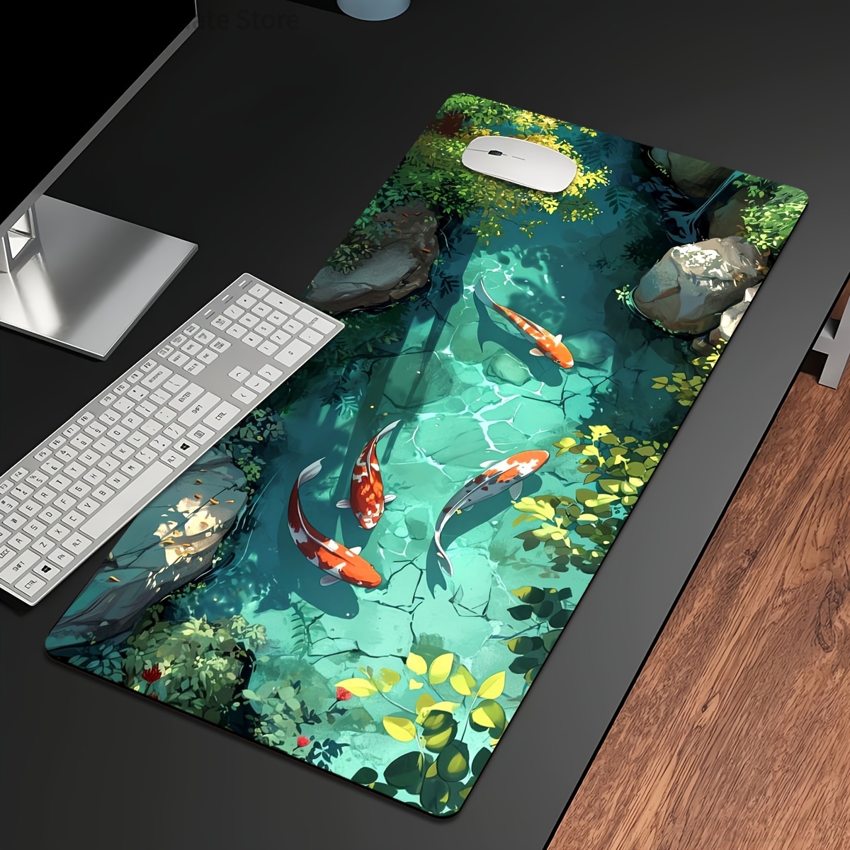 Gaming Accessories Officeworks - Large Koi Fish Gaming Mouse Pad