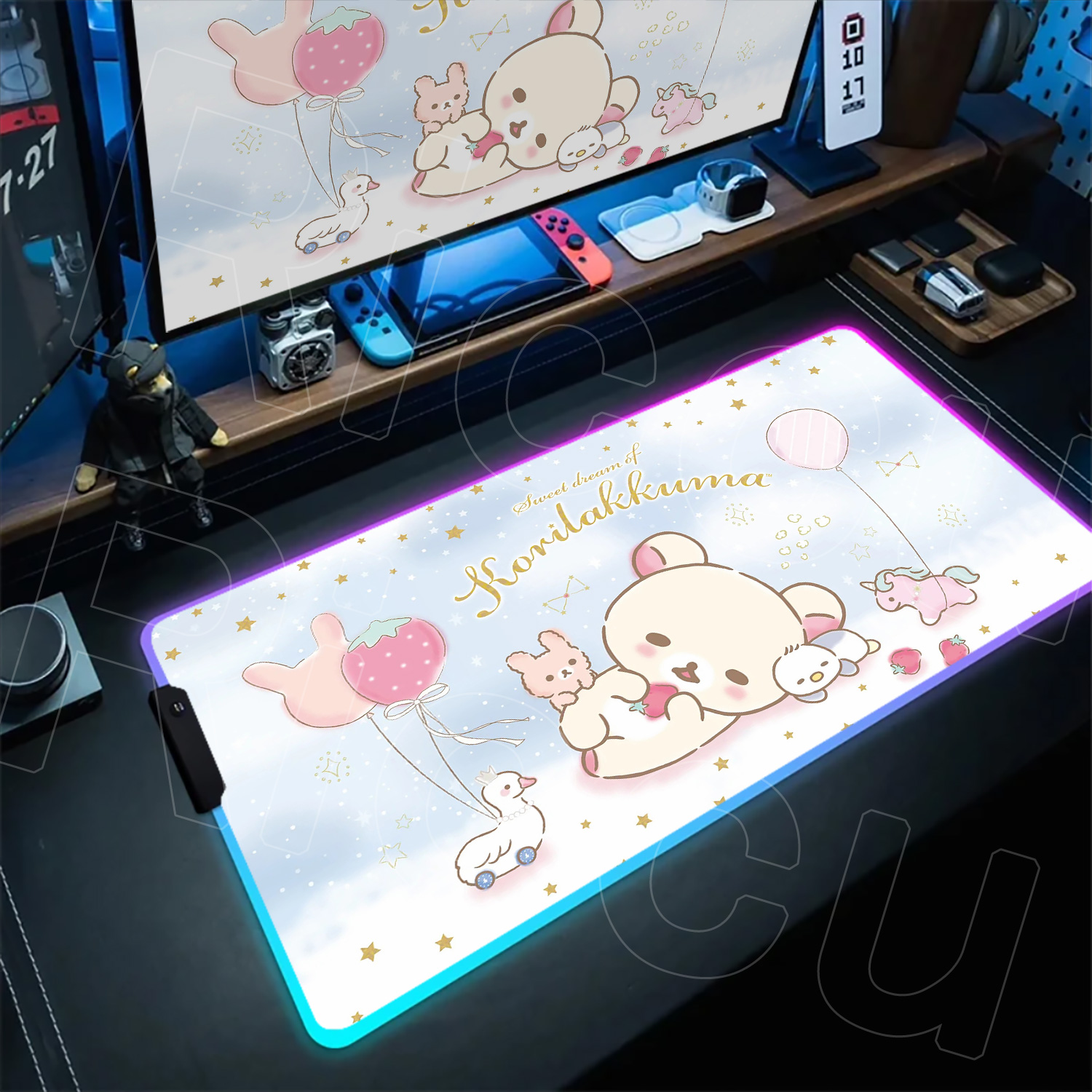 Gaming Accessories Officeworks - RGB Rilakkuma Large XXL Kawaii Pink