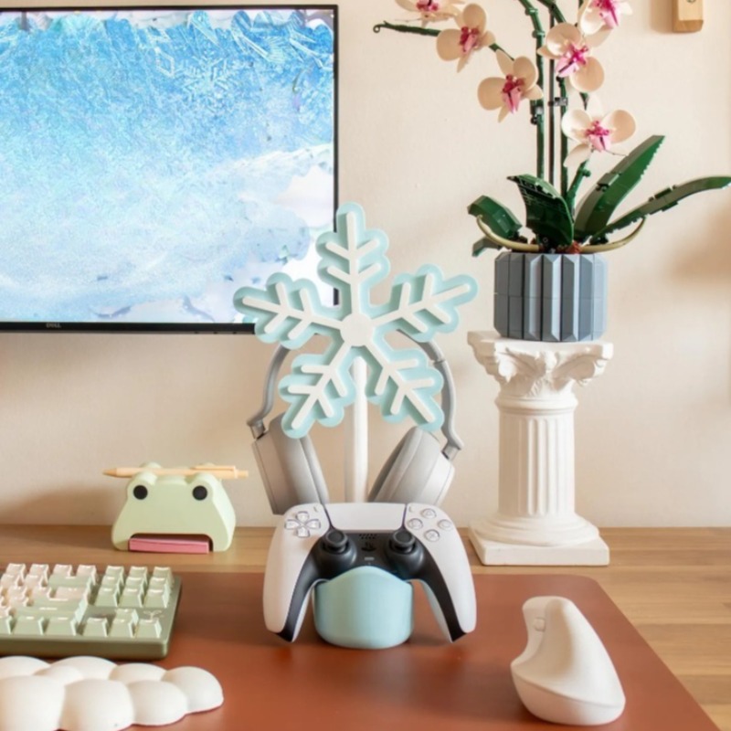 Snowflake Headphone Stand 3D P - đánh giá và giá Gaming Accessories To 3D Print