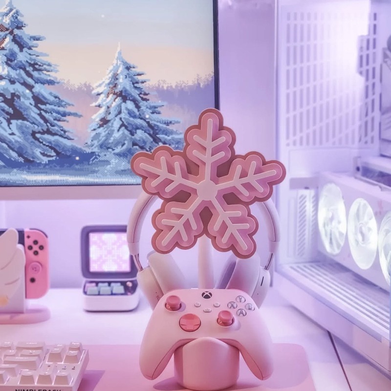 Snowflake Headphone Stand 3D P - đánh giá và giá Gaming Accessories To 3D Print