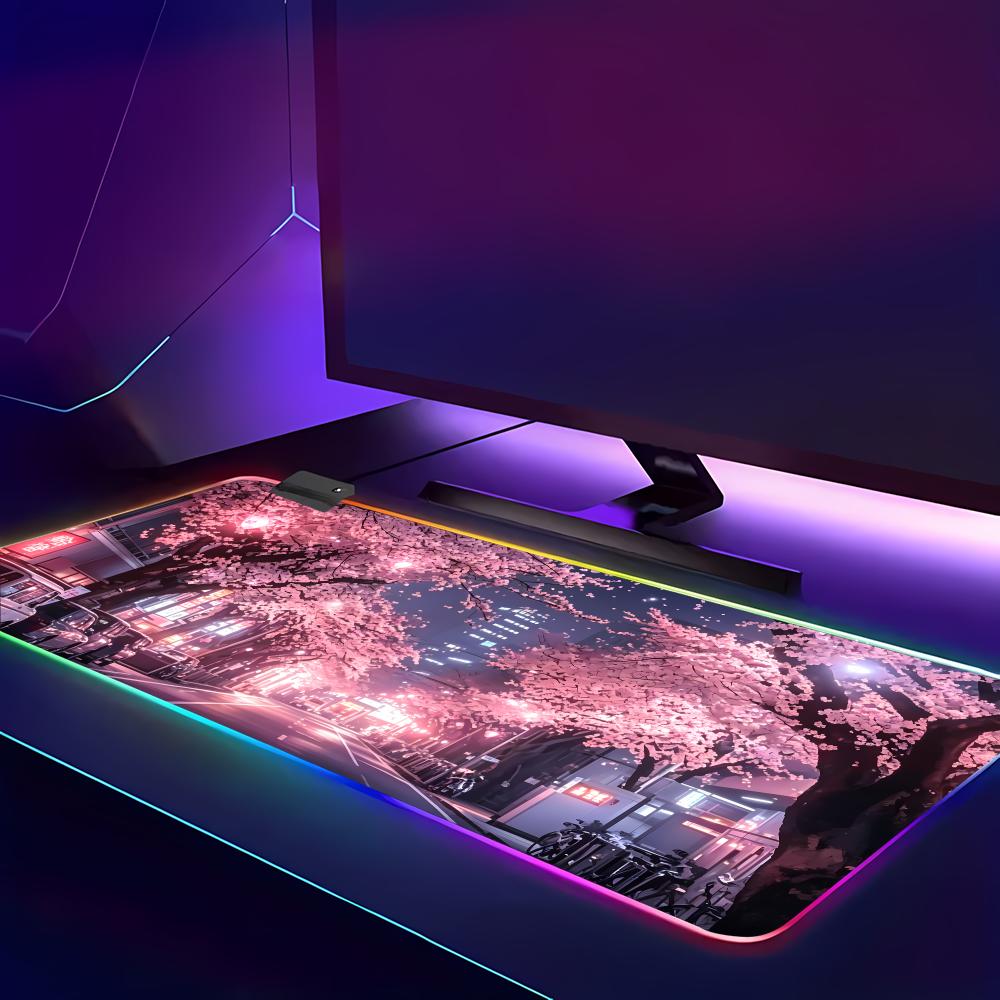 RGB Mouse Pad Japanese Street  - đánh giá và giá Gaming Accessories Officeworks