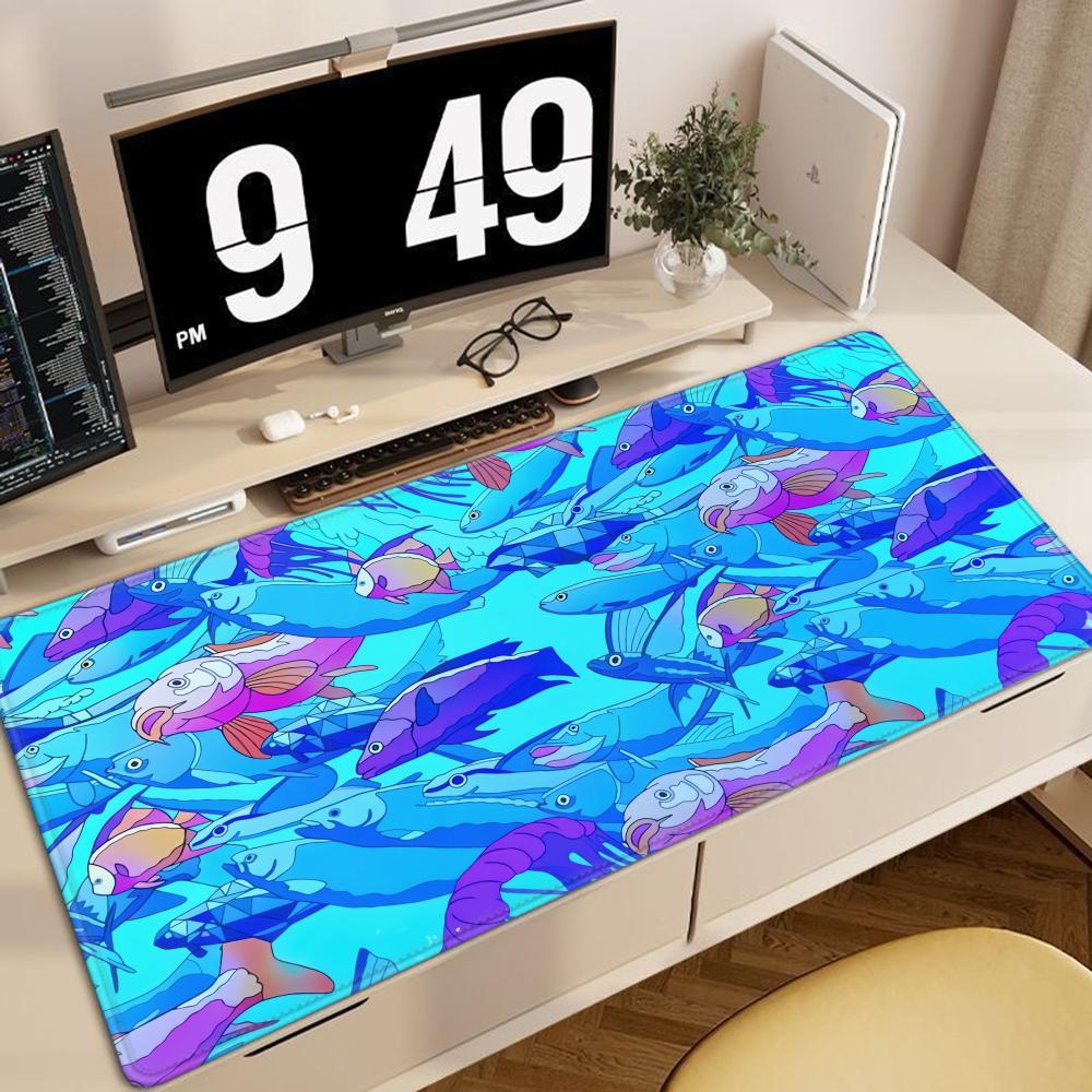 HD Printing Fish Rubber Mouse  - đánh giá và giá Gaming Accessories Table